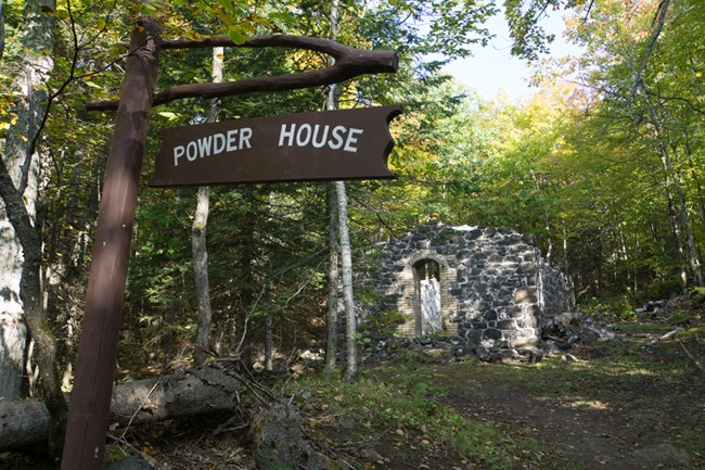 Powder House ruins at Central Mine