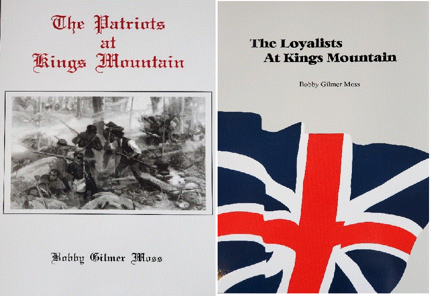 Two book covers are shown, one with a drawing of men fighting, the other with a British Flag.