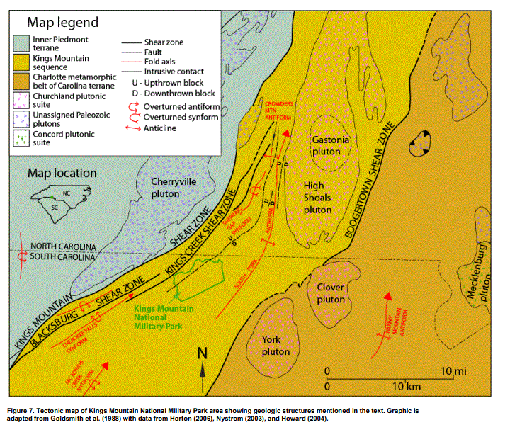 A colorful map showing SC terranes