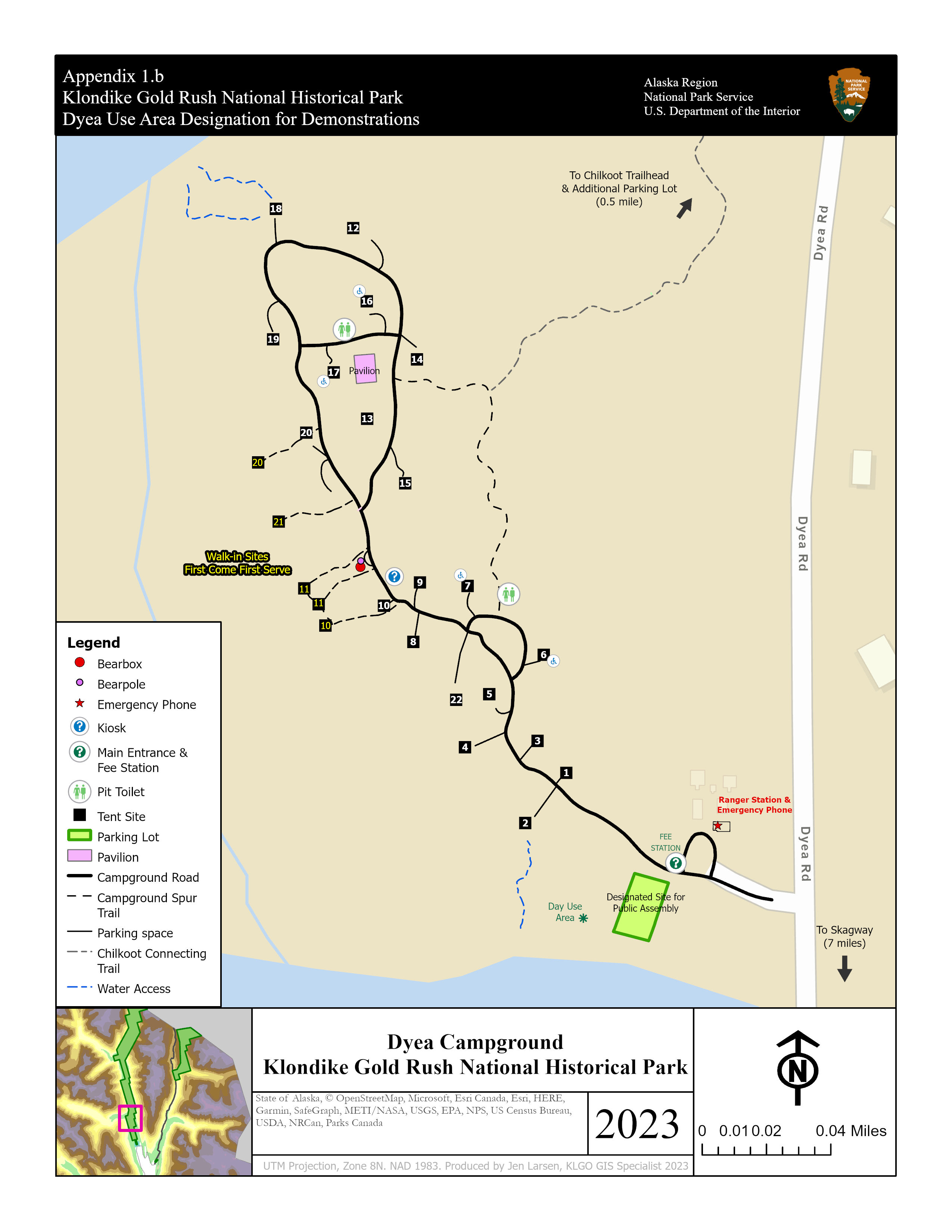Dyea Use Area Designation for Demonstrations
