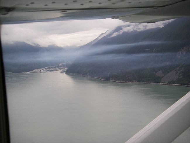 Skagway on a busy summer day with visible air effects