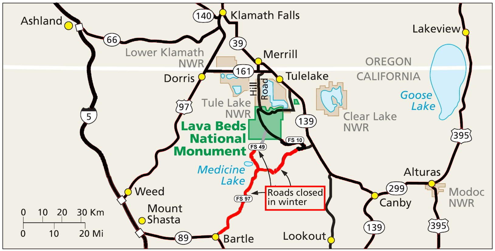 Area Map with closed rds 97 & 49 fixed