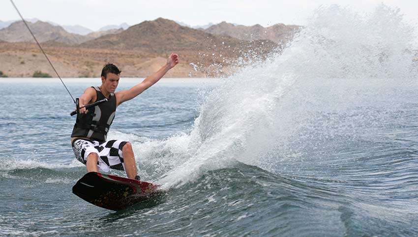 Wake Boarding on Lake Mohave