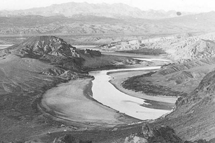 The Colorado River before the Hoover Dam was built
