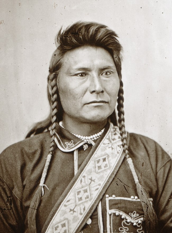 Photo of Chief Joseph taken at the Tongue River Cantonment