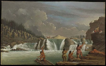 Painting by Paul Kane of Indians