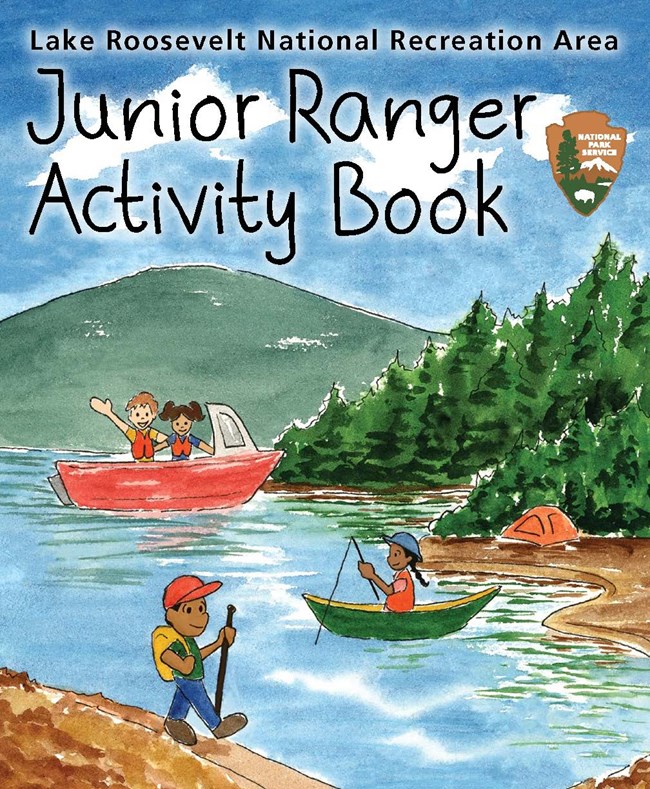 Front cover of Lake Roosevelt's Junior Ranger book in full color.
