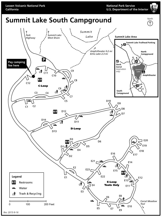 South Summit Lake campground map