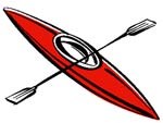 Drawing of red kayak