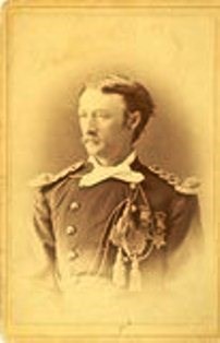 Sepia portrait of Captain Tom Custer.