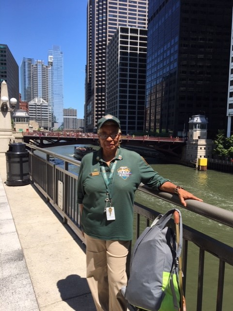 Trails and Rails Volunteer near the Chicago River
