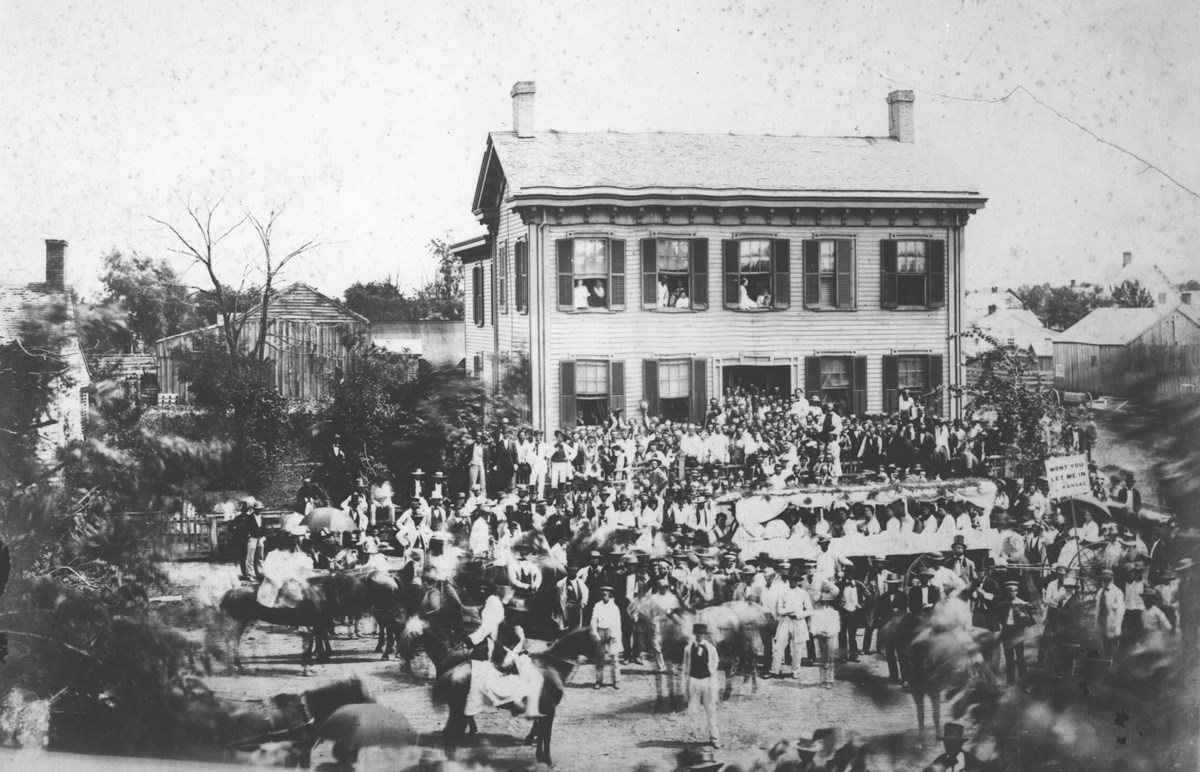 The 1860 Rally Photograph - Lincoln Home National Historic Site (U.S ...