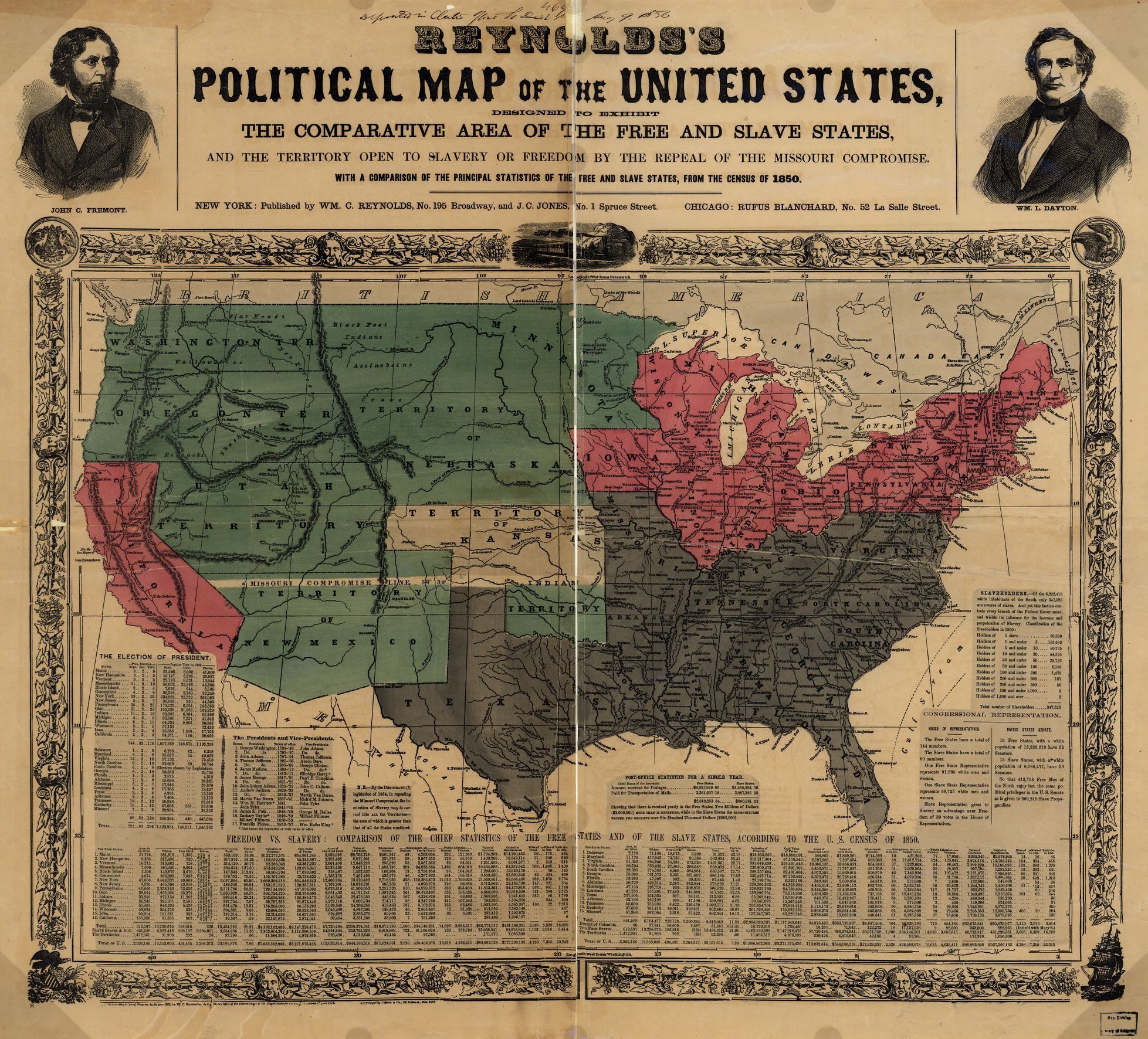 Slavery As A Cause Of The Civil War Lincoln Home National Historic   MO Compromise Map Ca 