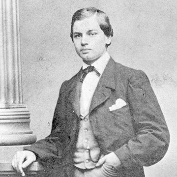 Robert Lincoln in 1862, young man with short, slicked back hair
