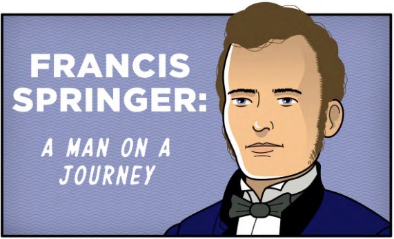 A white man with brown hair. Text reads "Francis Springer: A man on a journey"