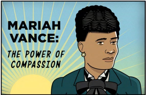 An african american woman with text reading "Mariah Vance: The Power of Compassion"