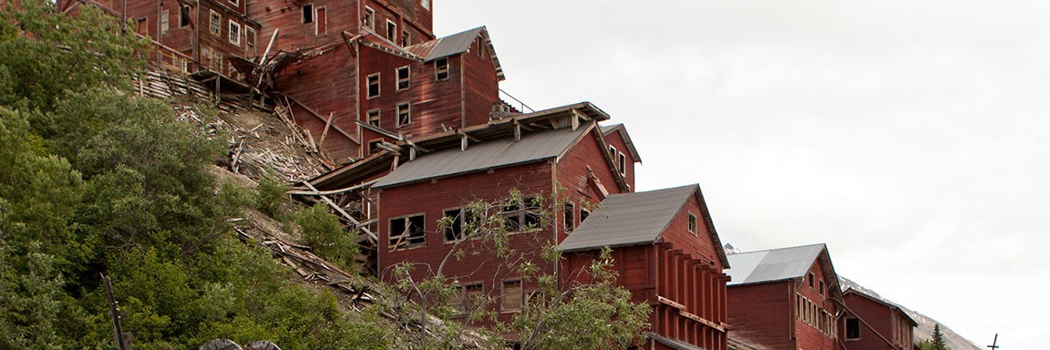 Kennecott National Historic Landmark north of McCarthy in Wrangell-St. Elias National Park and Preserve.