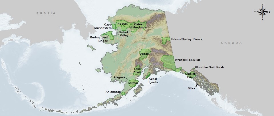 Map of National Parks in Alaska