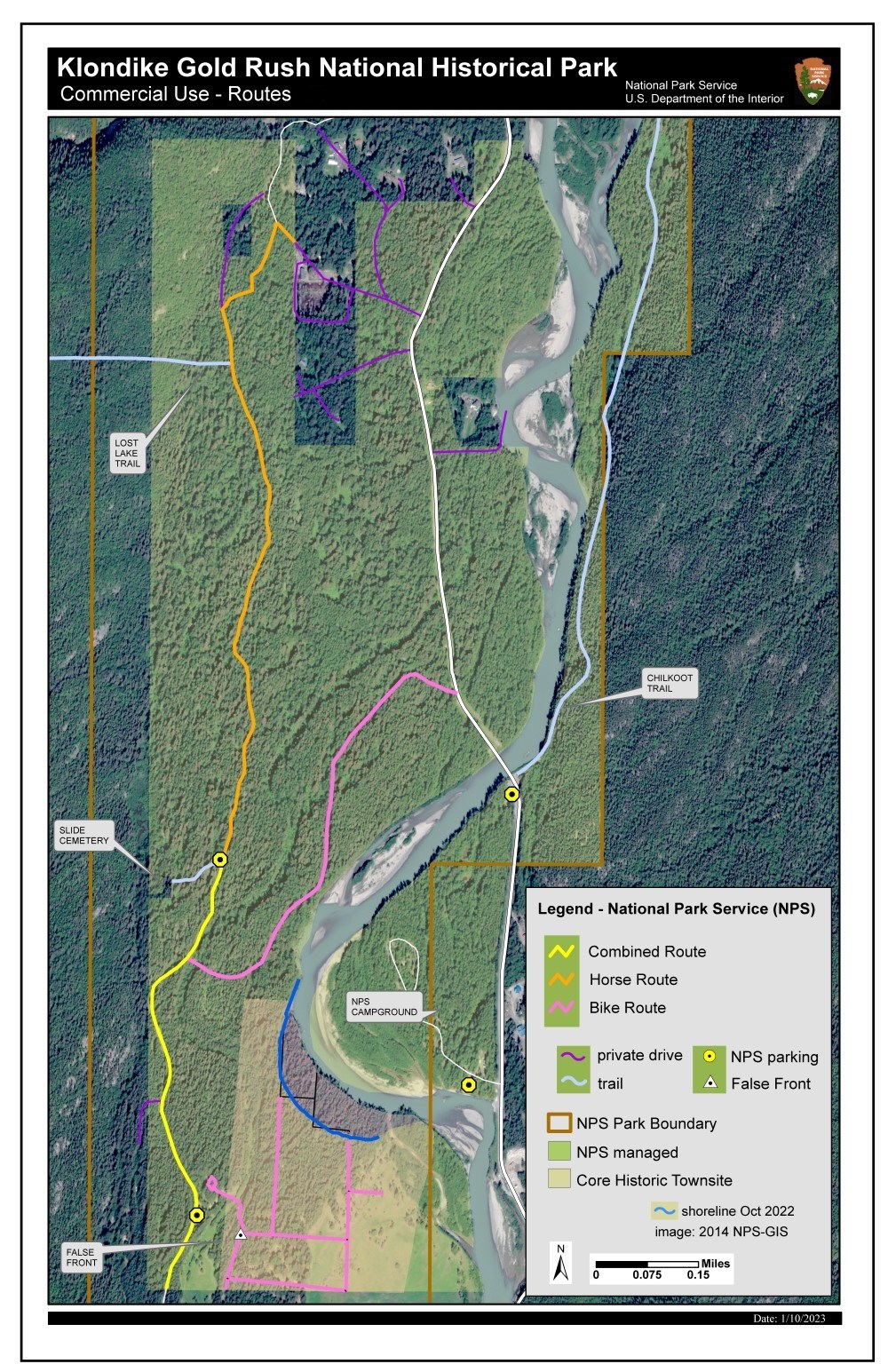 CUA Route Map Klondike Gold Rush NHP