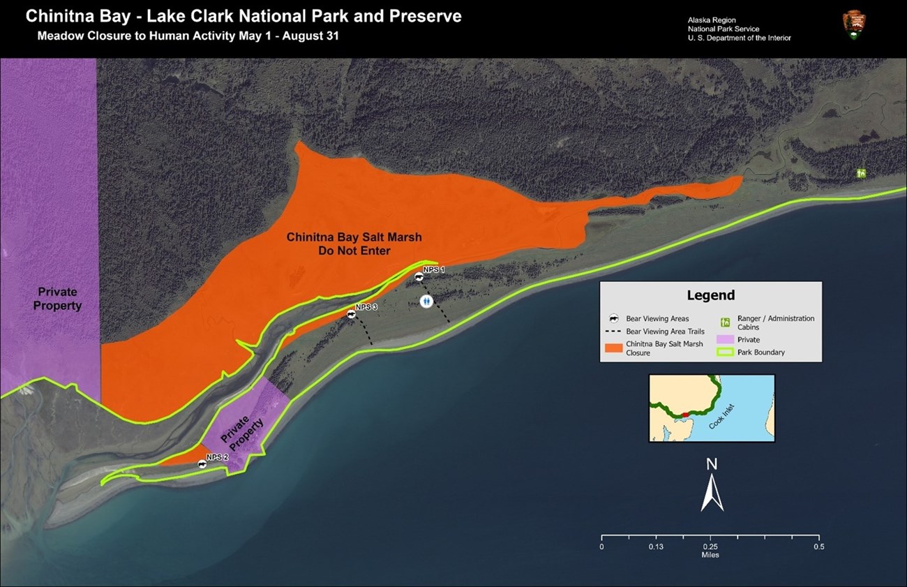 Chinitna Bay Bear Meadow Closure Map