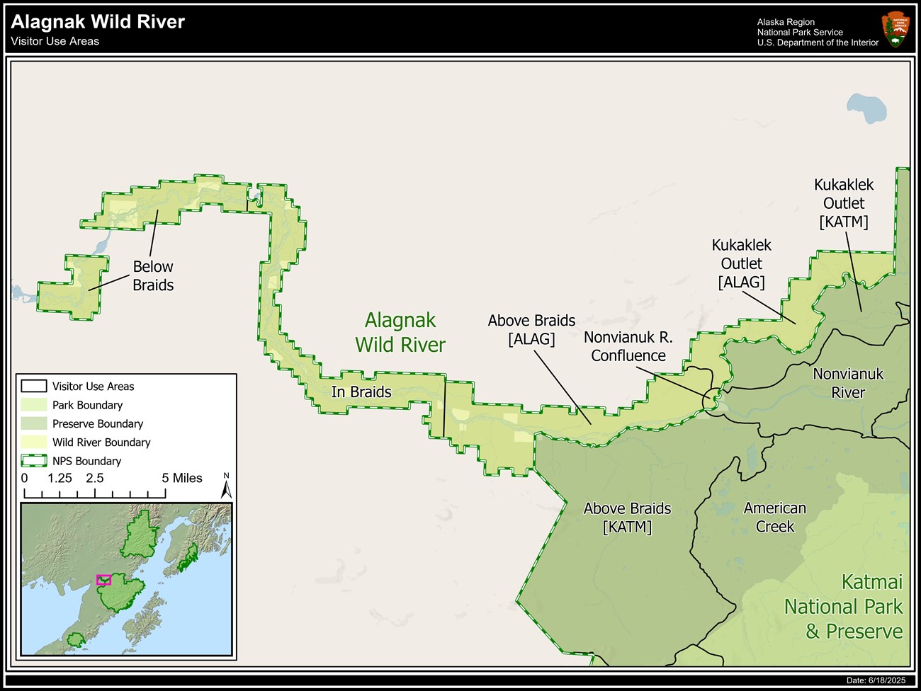 Alagnak Wild River Visitor Use Area Map
