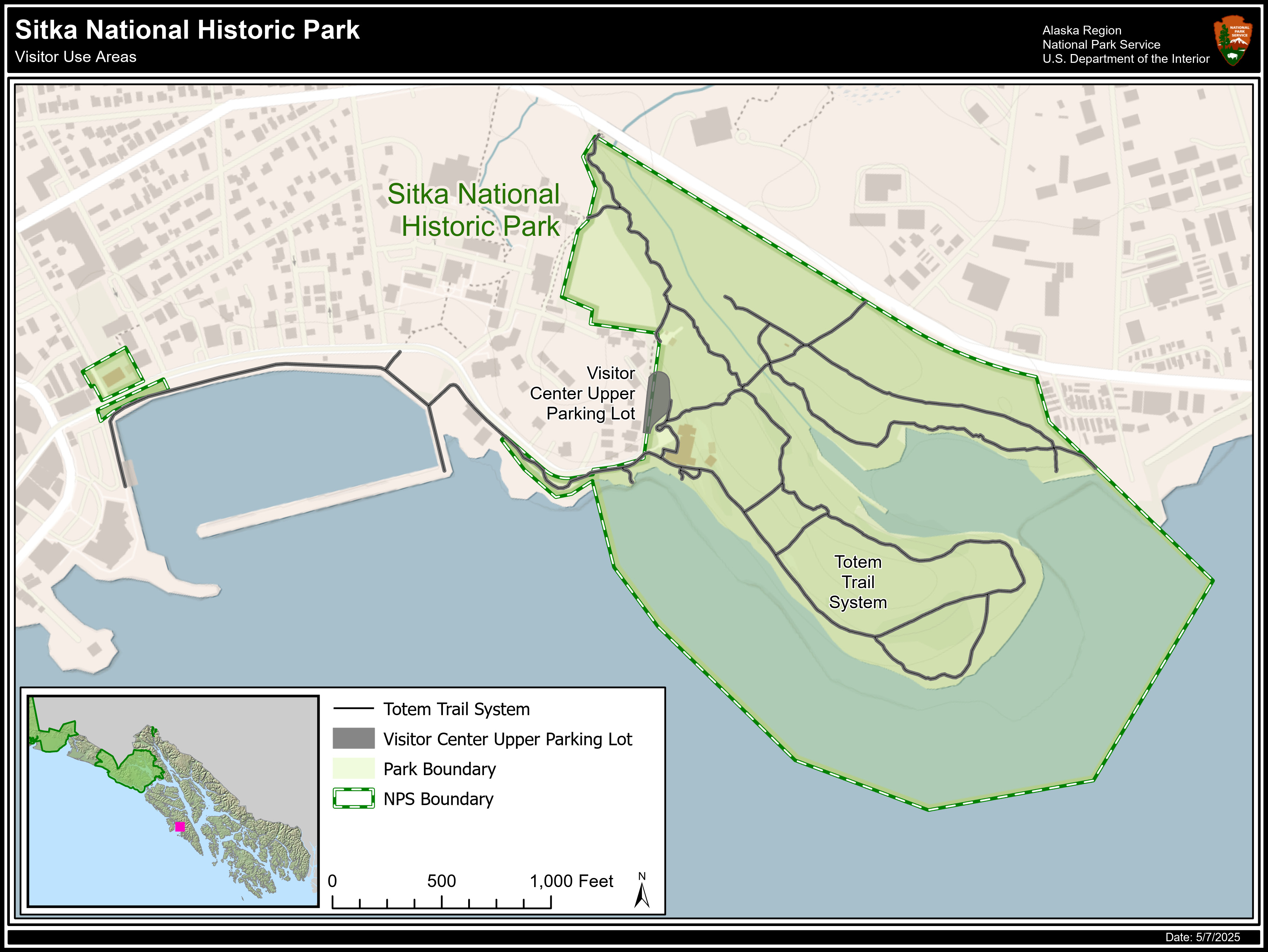 Sitka National Historical Park Visitor Use Area Map