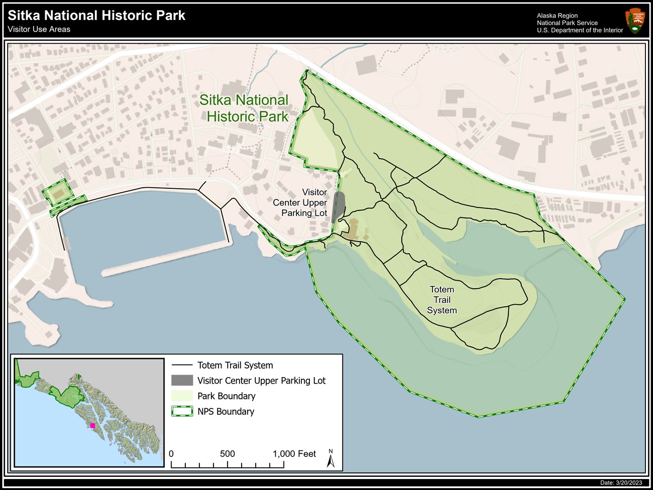 Sitka National Historical Park Visitor Use Area Map