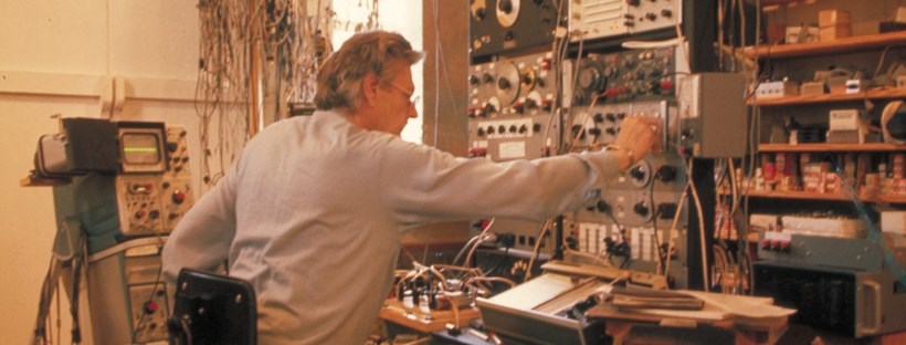 An individual working at the Klipsch Museum of Audio History