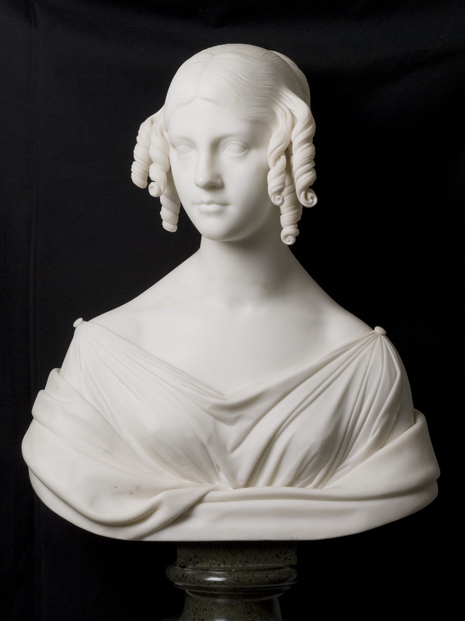 A white marble bust of Frances E. Appleton from 1836.