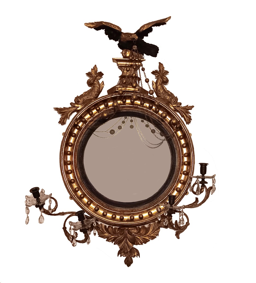 A federal period girandole mirror.