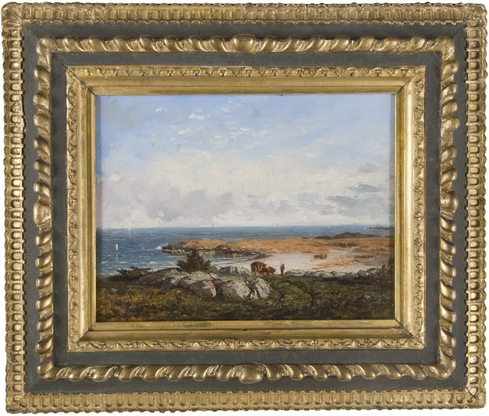 An oil painting of Sandy Beach, Cohasset, by Winckworth Allan Gay, c. 1865. An oil painting of Sandy Beach, Cohasset, by Winckworth Allan Gay, c. 1865.