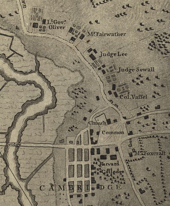 Insert of 1777 Pelham map of Boston
