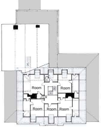 Plan of third floor of Vassall-Craigie-Longfellow House