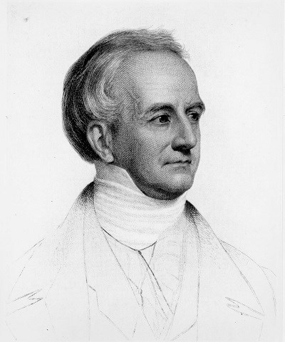 A portrait of Abbott Lawrence (1792-1855), a wealthy investor in the textile mills of Massachusetts