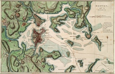 A map of the city of Boston from 1806