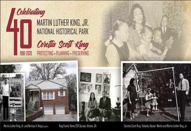 Dr. King and his family at their home in Atlanta, Georgia.