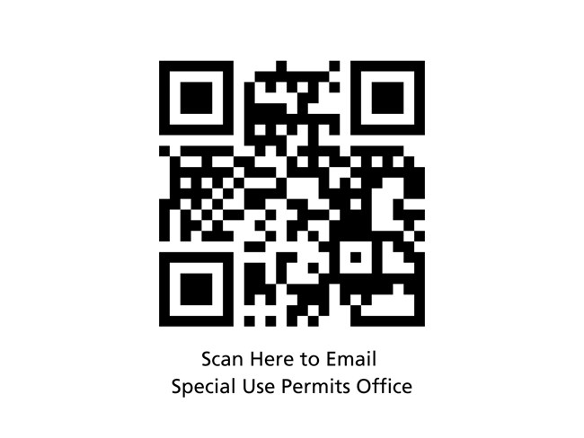 Scan Here to Email Special Use Permits Office