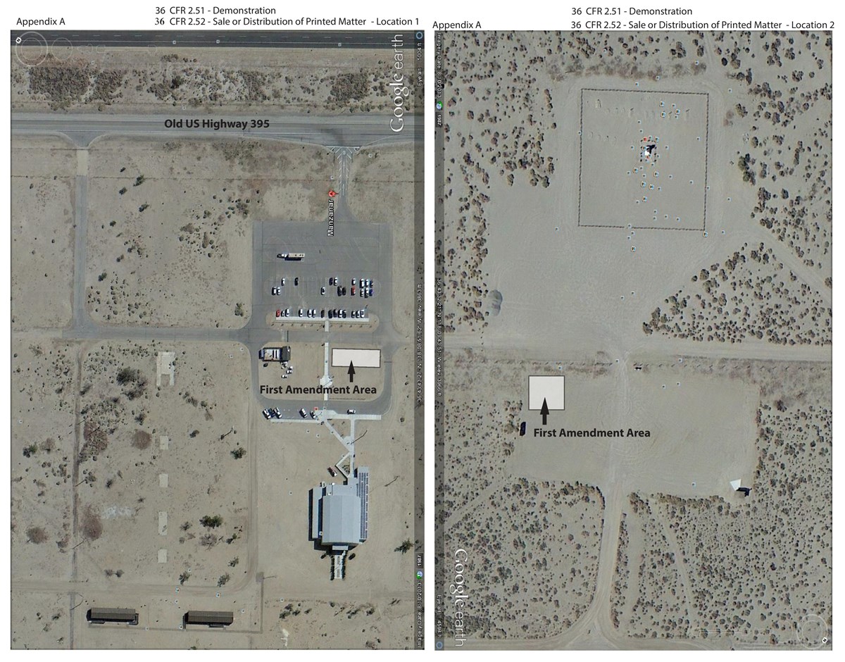 Image of first amendment locations at Manzanar NHS