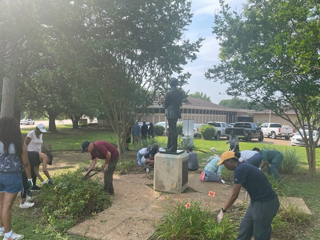 Volunteers at garden