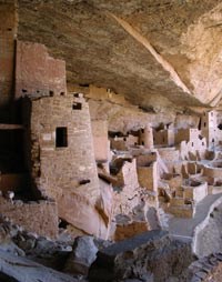 View of Cliff Palace from within alcove