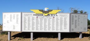 The reconstructed Honor Roll at Minidoka NHS