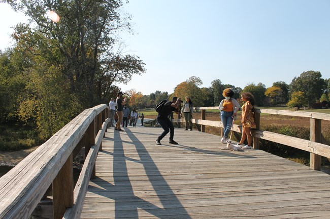 Visitors on North Bridge