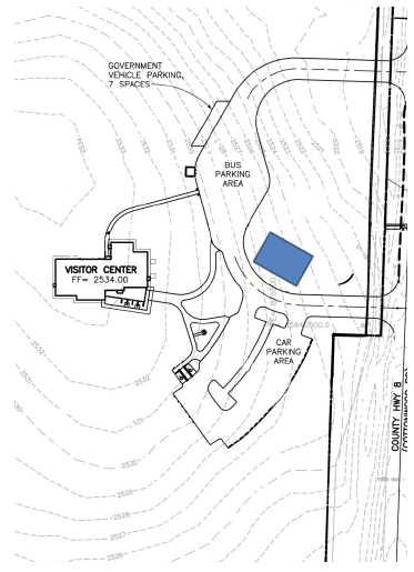 Map of visitor center compound