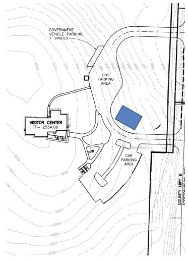 Map of visitor center compound