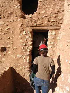 Archeologists entering Montezuma Castle