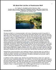 Montezuma Well Leeches