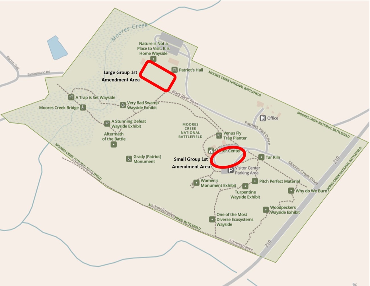 MOCR Map with First Amendment areas