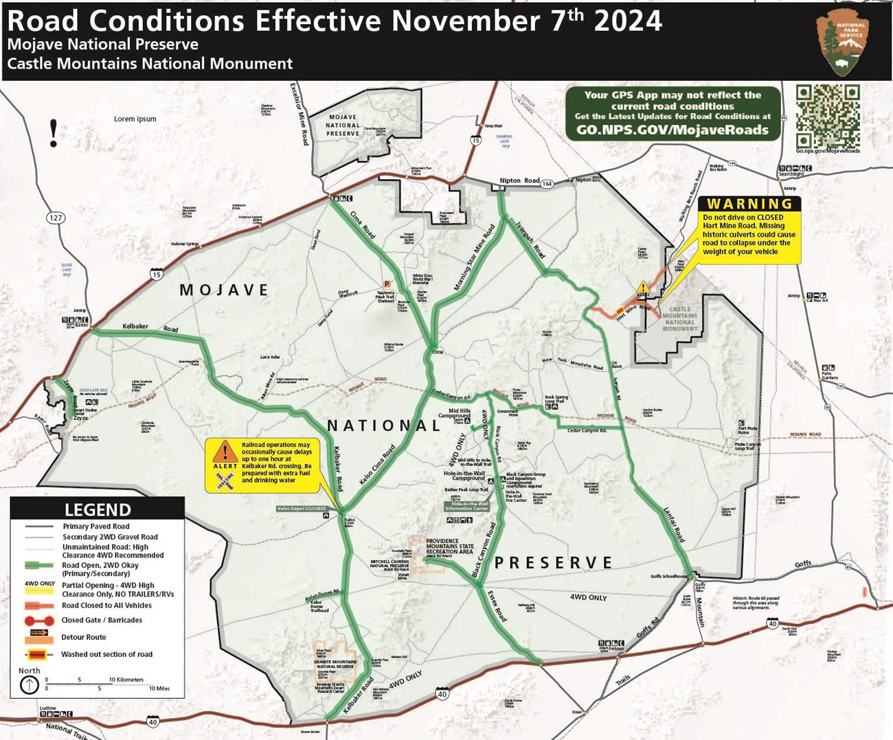 Road conditions map MOJA