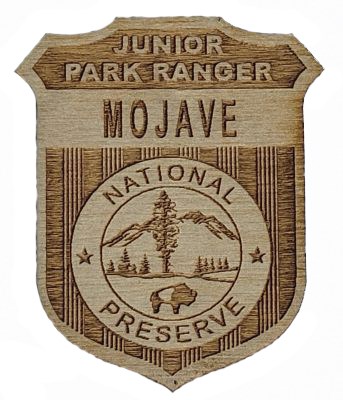 Mojave Junior Ranger wooden badge
