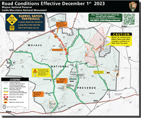 Thumbnail image of Road Conditions Map for Mojave National Preserve